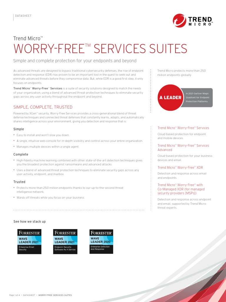 Worry-Free Services Suites: Trend Micro | PDF