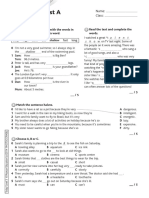 Diagnostic Test A: Name: Class: Vocabulary