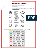 EXAMEN DE I BIMESTRE INGLÉS - 2do Grado