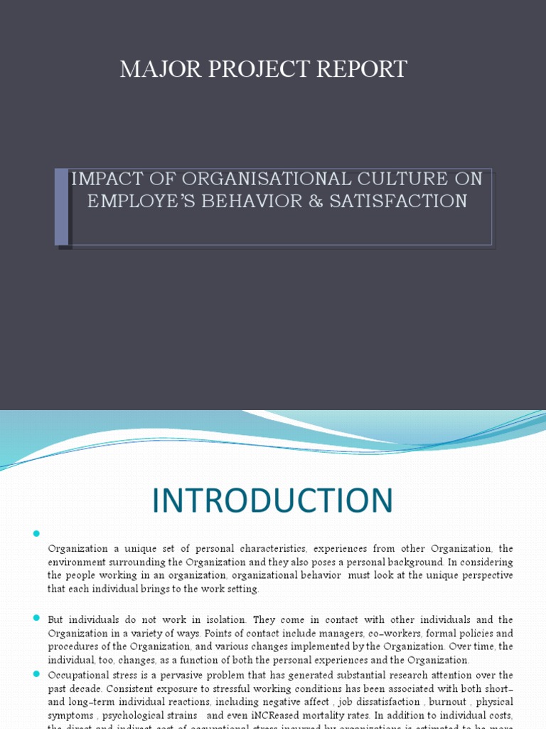 Organizational Culture's Impact on Employee Satisfaction | PDF ...