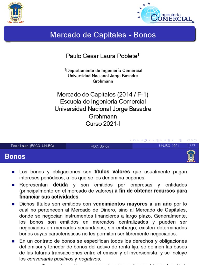 Clasificación y Características de Bonos | PDF | Renta Fija | Compartir ...