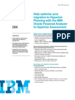 Help Optimise Your Migration To Hyperion Planning With The IBM Oracle Financial Analyzer To Hyperion Assessment