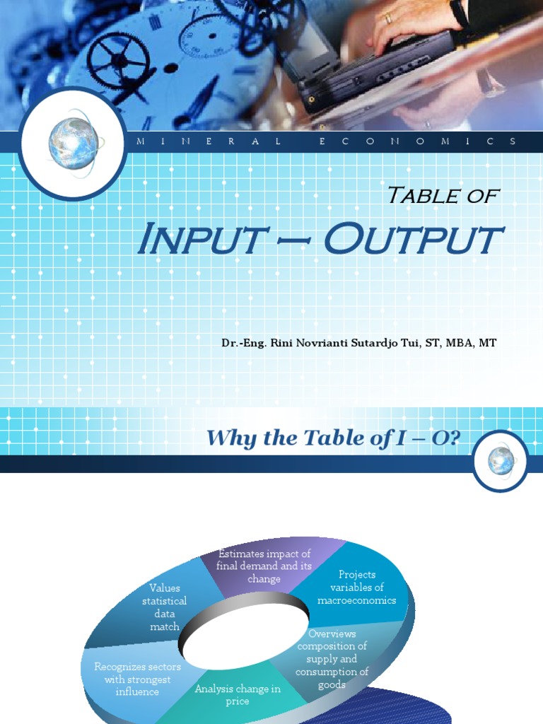 Ekonomi Mineral Week 13 Input Output Table - 3 | PDF | Output ...