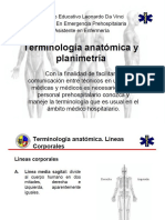 Terminología Anatómica y Planimetría.