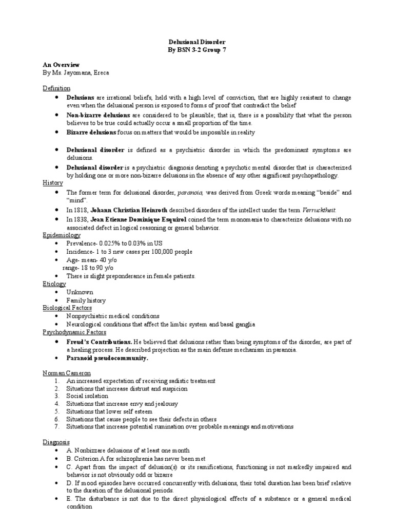 Delusion example picture