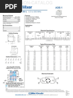 Frequency Mixer: Level 7 (Lo Power +7 DBM) 0.5 To 500 MHZ