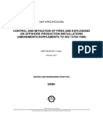Control and Mitigation of Fires and Explosions On Offshore Production Installations (Amendments-Supplements To ISO 13702-1999)