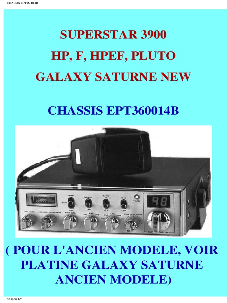 Service Manual Superstar - SS3900 | PDF | Science | Science et technologie