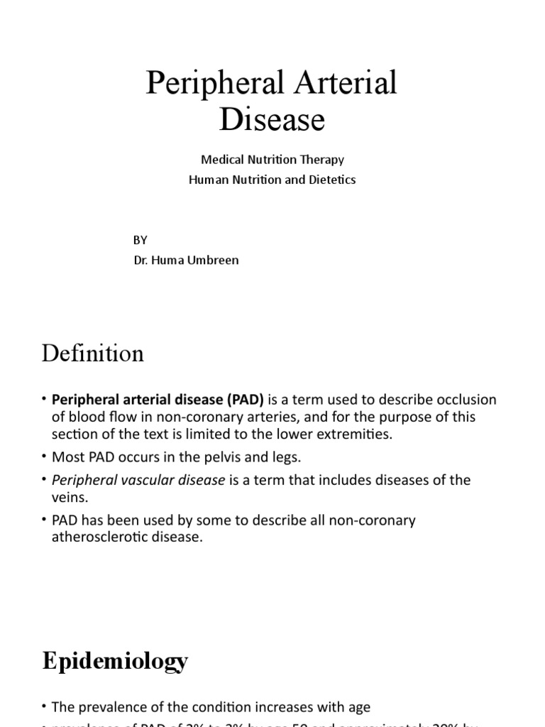 Peripheral Arterial Disease | PDF | Ischemia | Blood Vessel