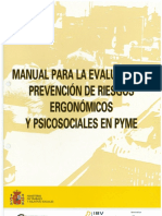 Manual Para La Evaluación y Prevencion de Riesgos Ergonómicos e Psicosociales en Pyme