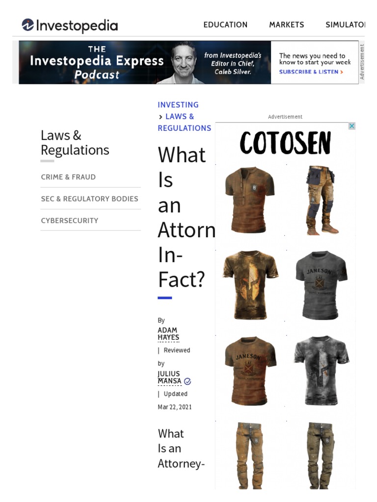 AttorneyInFact Definition PDF Fiduciary Lawyer