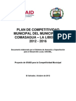 Plan de Competitividad Municipal Del Municipio de Comasagua La Libertad