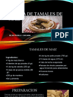 Receta de Tamales de Maiz