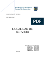 La Calidad de Servicio