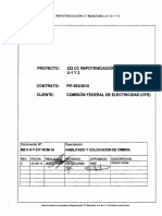 Repotenciación CT Manzanillo I U-1 y 2: Instrucción de colocación de cimbra