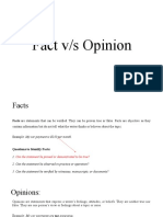 Fact vs Opinion Identification