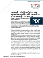 Crosstalk Reduction of Integrated Optical Waveguides With Nonuniform Subwavelength Silicon Strips