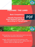 Prepare The Land: Basic Competency 2 Identify Regulation of The Plant Distance and Population According To Topoghraphy