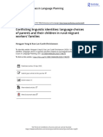 Conflicting Linguistic Identities: Language Choices of Parents and Their Children in Rural Migrant Workers' Families