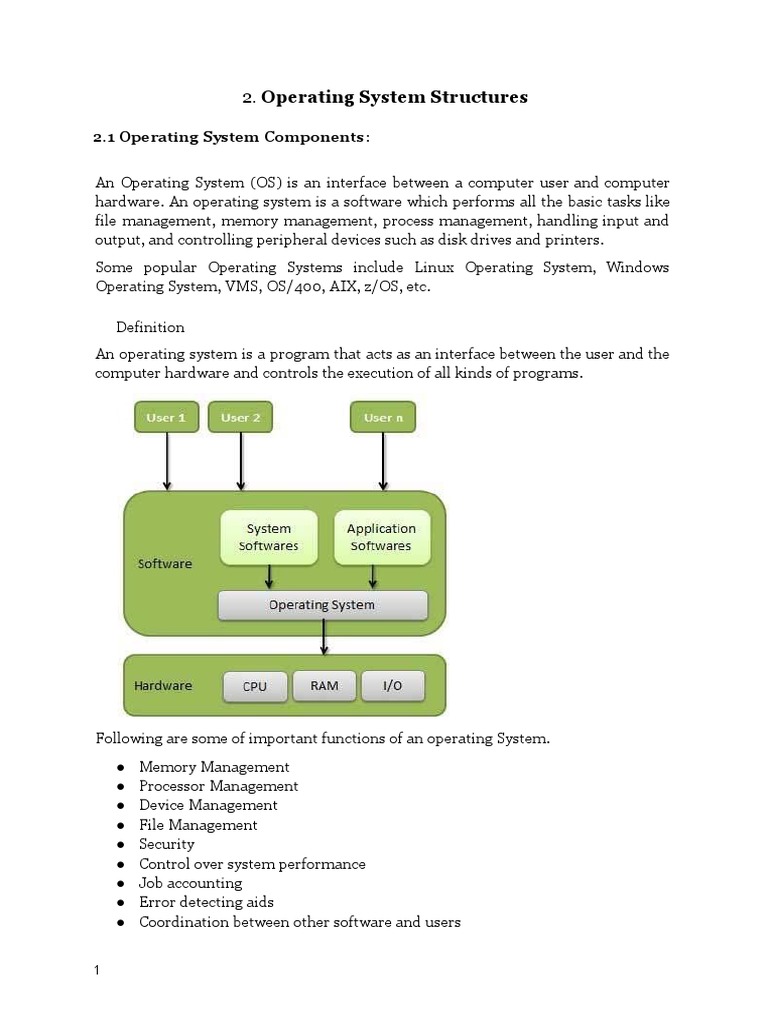 Operating System Structures | PDF | Operating System | Computer Data ...