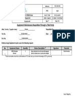 Equipment Maintenance Requisition Through A Third Party: ISO/IEC 17025 Form Clause 6.4