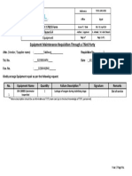 Equipment Maintenance Requisition Through A Third Party: ISO/IEC 17025 Form Clause 6.4