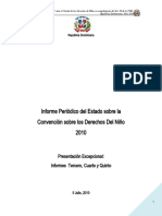 Informe Periódico Del Estado Sobre La Convención Sobre Los Derechos Del Niño 2010