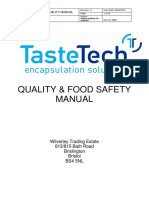 Quality & Food Safety Manual: Wilverley Trading Estate 813/815 Bath Road Brislington Bristol Bs4 5Nl