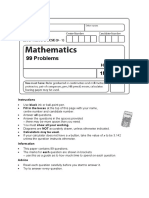 GCSE 1MA1 99 Problems (Higher Tier)