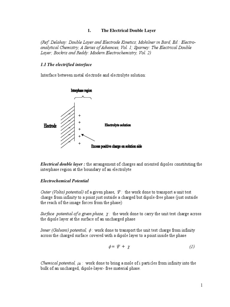 1.1 The Electrified Interface: 1. The Electrical Double Layer | PDF ...