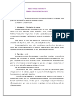 Relatório sobre os primeiros módulos do curso Tempo de Aprender sobre estratégias de ensino da alfabetização