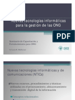 ONG Nuevas tecnologías informáticas para la gestión de las ONGs [Modo de compatibilidad]