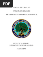 U.S. Department of Education Student Loan Litigation Manual