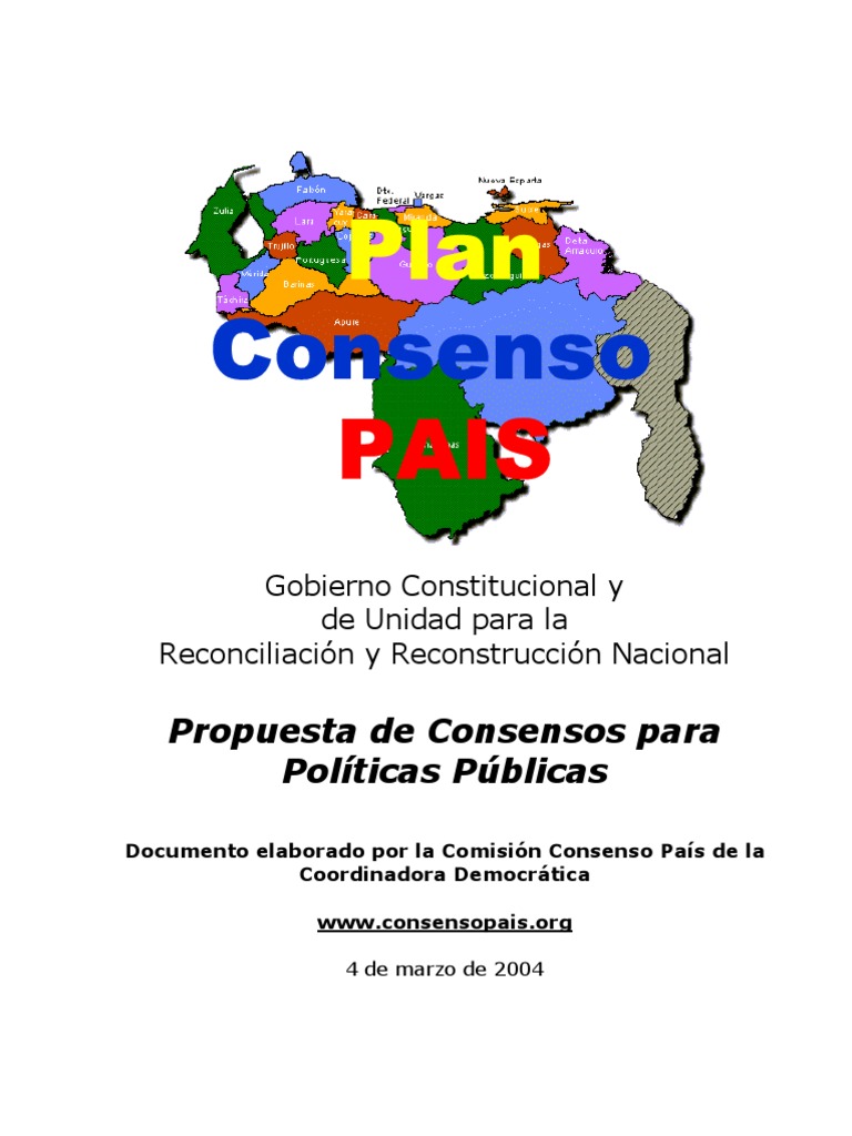 Propuesta de Consenso País en Venezuela | PDF | Democracia | Ideologías ...