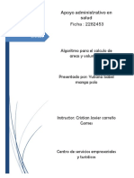 Algoritmo para El Cálculo de Áreas y Volúmenes