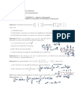 Subiect Matematica Admitere Licenta - Model 1
