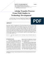 The Knowledge Transfer Process: From Field Studies To Technology Development