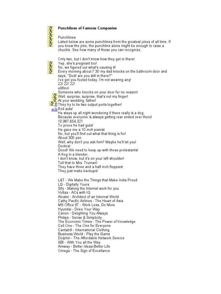 punch lines Brand Marketing