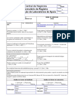 1 - FR 001 - Qualificação de Laboratório de Apoio