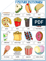 Fast Food Vocabulary Esl Picture Dictionary Worksheet For Kids