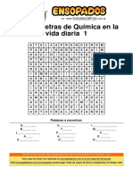 Sopa de Letras de Química en La Vida Diaria - 1