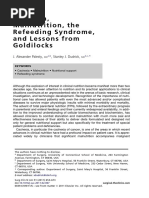 Cachexia and Refeeding Syndrome