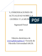 Freud- Algunas Consideraciones Sobre La Guerra y La Muerte