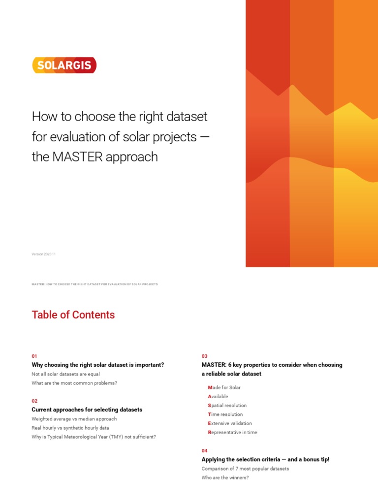Ebook How To Choose The Right Dataset Solargis | PDF | Weighted ...