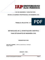 Trabajo Aplicativo N°5: Facultad de Ingenieria Y Arquitectura Escuela Académico Propfesional de Ingenieria Civil