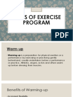 Parts of Exercise Program