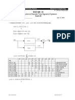 Introduction To Discrete Time Signals & Systems: Exam #2 Name