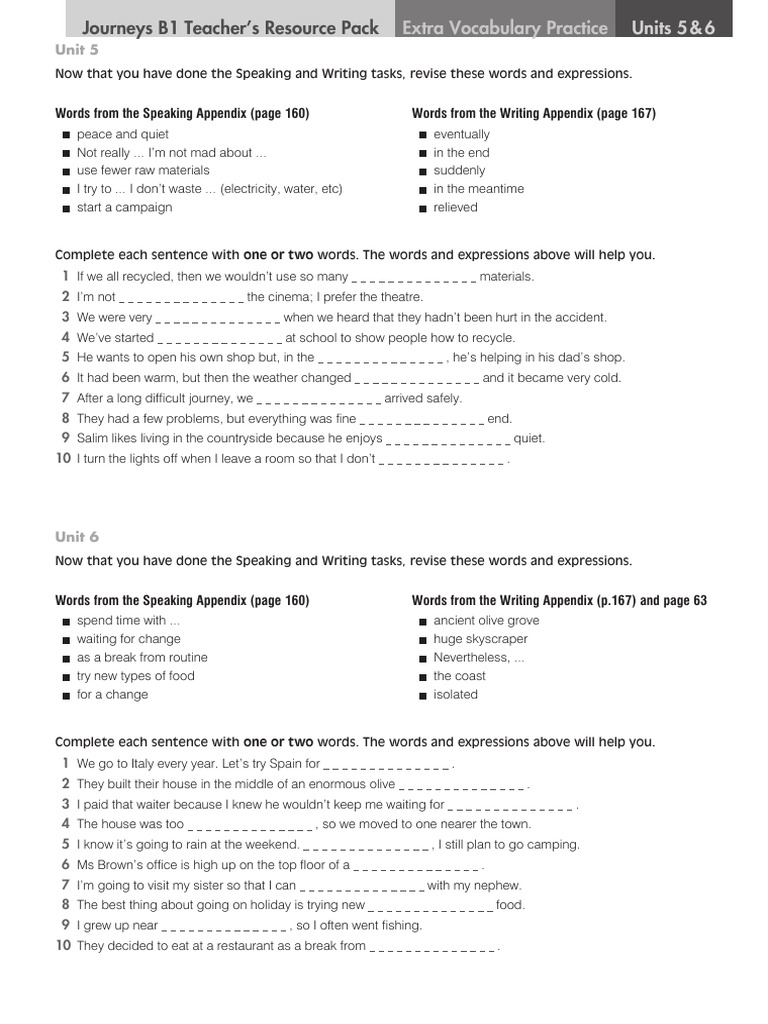 Vocabulary Practice 3 | PDF