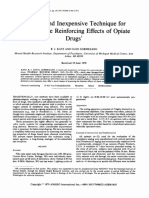 A Rapid and Inexpensive Technique For Assessing The Reinforcing Effects of Opiate Drugs