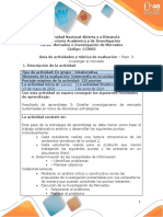 Guía de actividades y rúbrica de evaluación paso 3 - Investigar el mercado